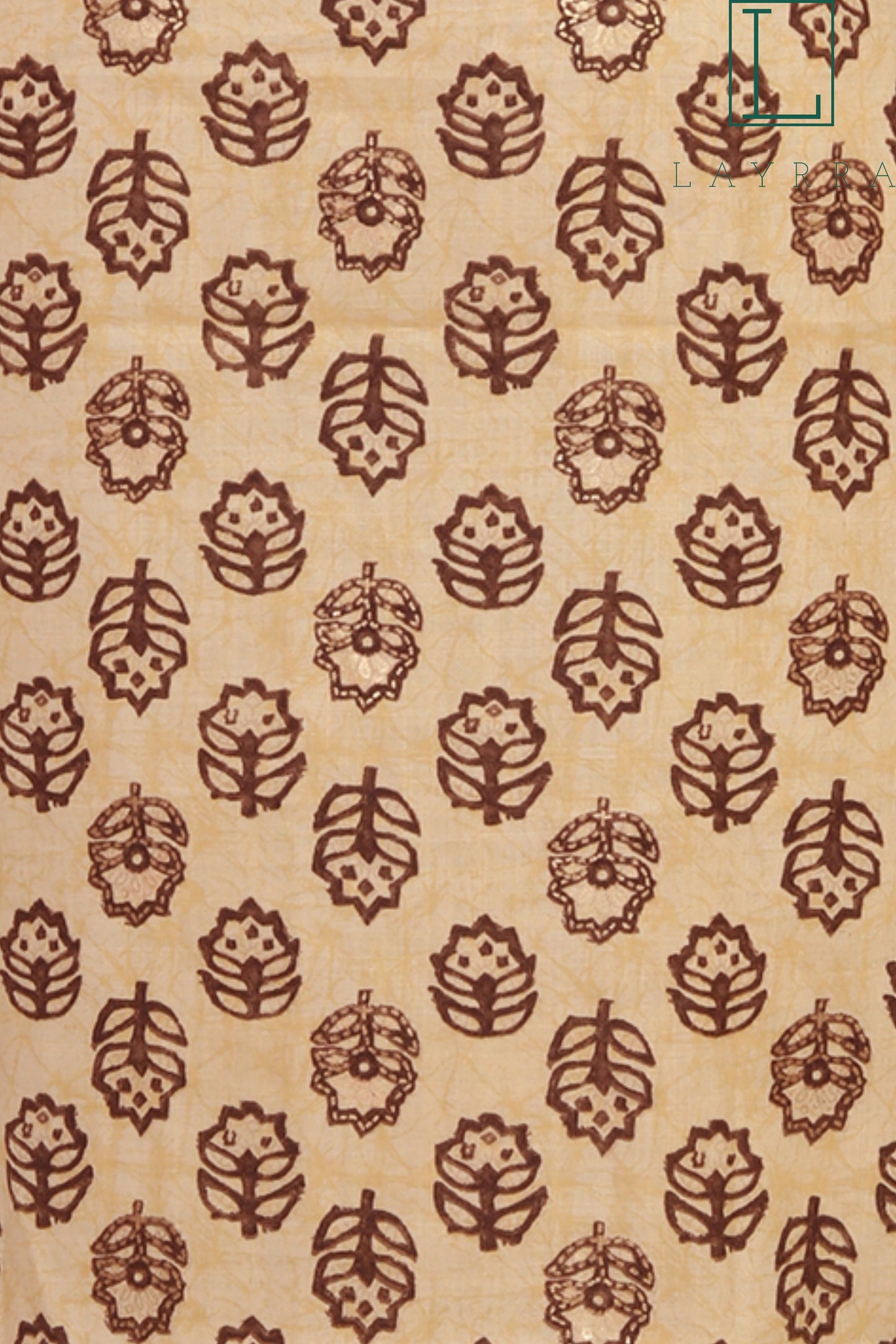 Women Brown and Mud Brown Motifs Print Mirror Work Kurta with Pants - Complete Set
