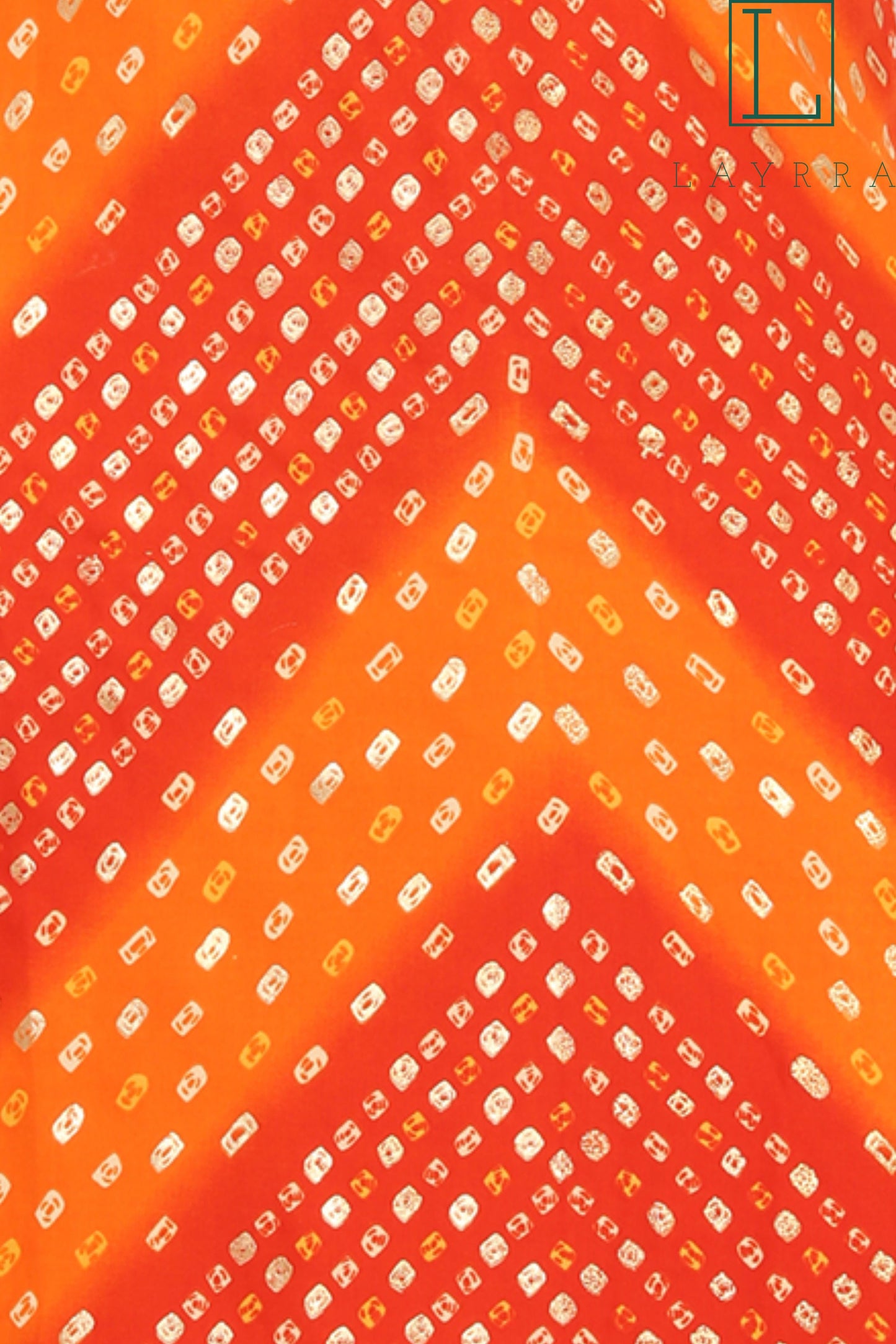 Women Portland Orange Ethnic Bandhani Print Kurta