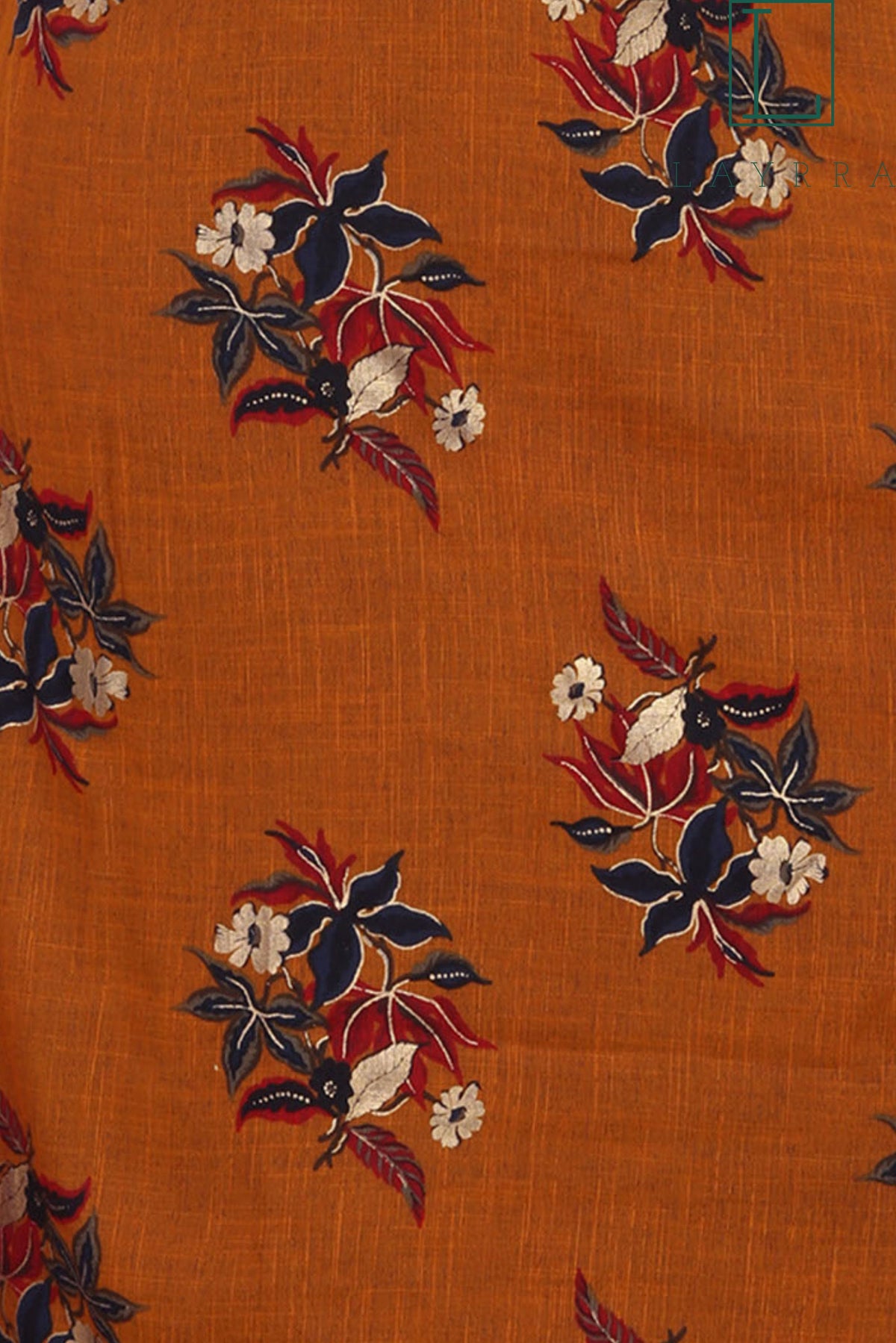 Women Cinnamon Brown Ethnic Floral Print Kurta with Palazzos - Complete Set
