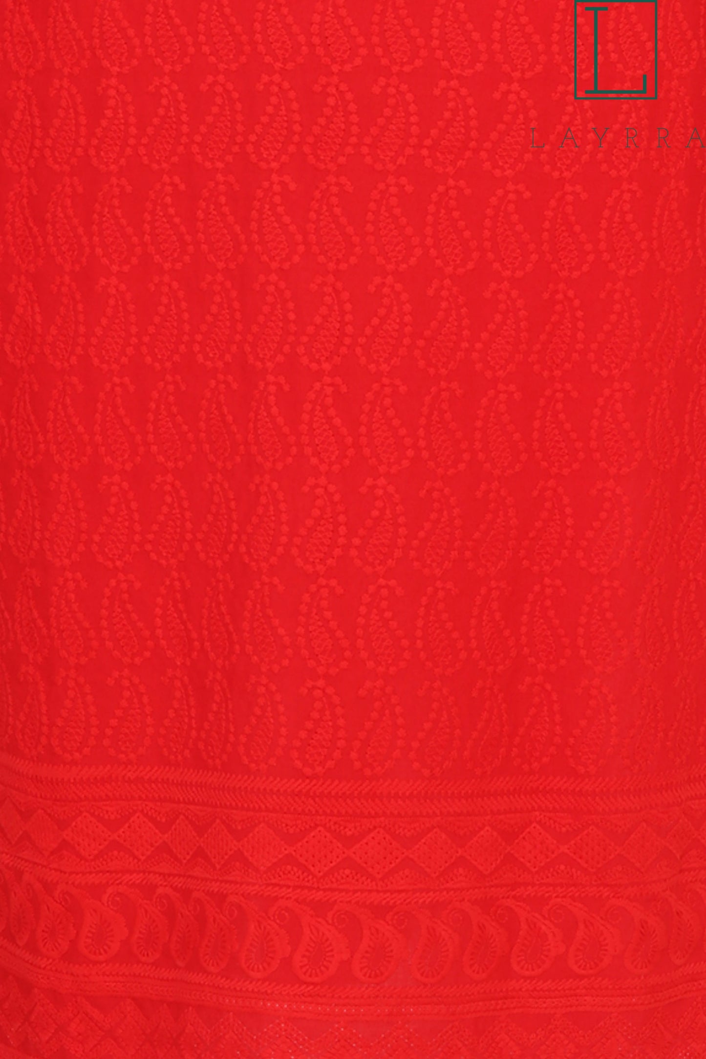 Women Red Ethnic Motifs Embroidered Kurta with Trousers