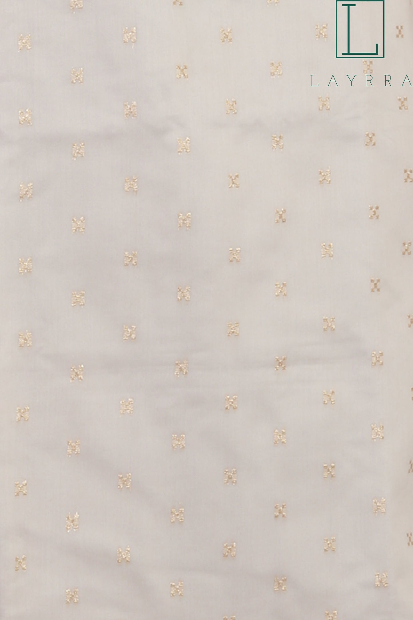 Women White Green Ethnic Diamond Mirror work Kurta with Palazzos & With Dupatta - Complete Set