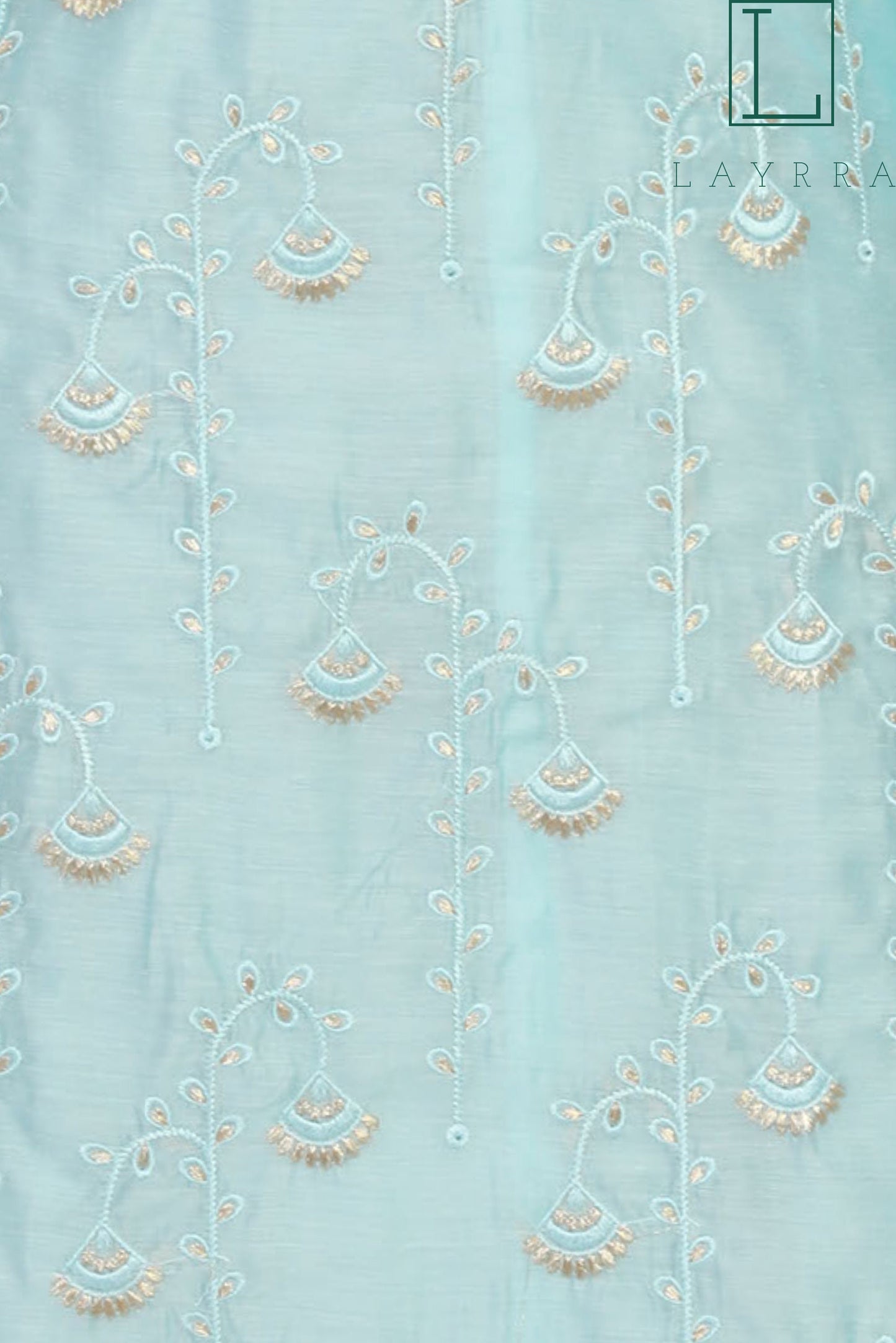 Women Turquoise Ethnic Floral Embroidered Kurta with Trousers