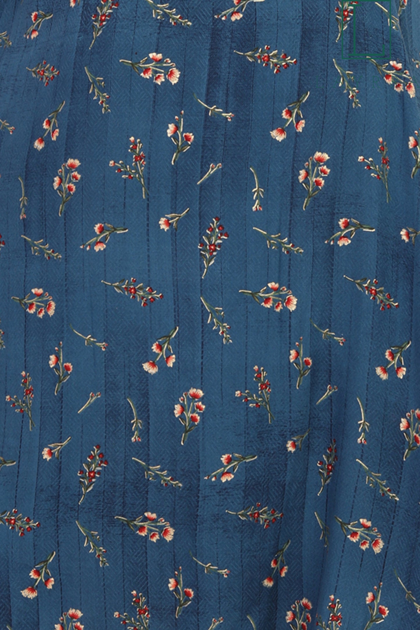 Women Turkish Blue Ethnic Floral Print Embroidered Kurta